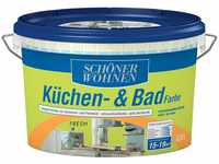 SCHÖNER WOHNEN FARBE Wandfarbe Küchen- & Badfarbe, 2,5 Liter, fresh,...