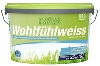 SCH&Ouml;NER WOHNEN FARBE Wandfarbe Sch&ouml;ner Wohnen Wohlf&uuml;hlweiss 5,0 Ltr. weiss,