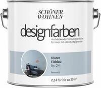 SCH&Ouml;NER WOHNEN FARBE Wand- und Deckenfarbe Klares Eisblau Nr. 24, Tropf- und