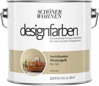 SCH&Ouml;NER WOHNEN FARBE Wand- und Deckenfarbe Vertr&auml;umtes W&uuml;stengelb Nr. 14,...