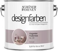 SCH&Ouml;NER WOHNEN FARBE Wand- und Deckenfarbe Puderrossa Nr. 19, Tropf- und