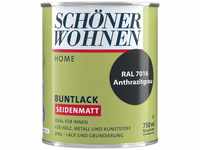 SCHÖNER WOHNEN FARBE Lack Home Buntlack, 750 ml, anthrazitgrau RAL 7016,...