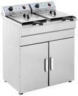 Royal Catering Fritteuse RCKF 16DSH, 12000 W, 2 x 16 L mit Unterschrank Doppel