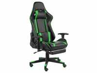 vidaXL Gaming-Stuhl Gaming-Stuhl mit Fußstütze Drehbar Grün PVC (1 St)
