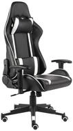 vidaXL Gaming-Stuhl Gaming-Stuhl Drehbar Wei&szlig; PVC (1 St)