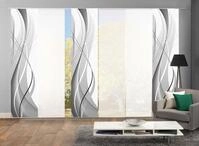HOME WOHNIDEEN Schiebegardine WUXi (6 St), Klettband, blickdicht, HxB: 245x60,...