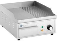 Royal Catering Elektrogrill Grillplatte geriffelt + glatt 36 x 38 cm Tischgrill