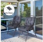 Outsunny Sitzkissen Auflage f&uuml;r Niederlehner Gartenstuhlauflagen, Grau, 98cm x...