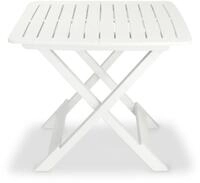 vidaXL Bistrotisch, 3-tlg. Bistro-Set Klappbar Kunststoff Wei&szlig;