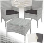tectake Sitzgruppe Rattan Gartenset f&uuml;r 2 Personen, 2 Bezugssets, (Loungeset Luzern,