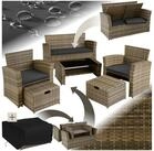 tectake Sitzgruppe Rattan Gartenlounge f&uuml;r 4 bis 6 Personen, mit