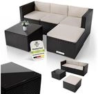Juskys Gartenlounge-Set Punta Cana, (Set, Sitzgruppe), Polyrattan Sitzgarnitur...