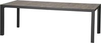Siena Garden Gartentisch SILVA Tisch 220x100cm matt anthrazit/washed grey,