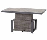 Siena Garden Gartentisch CORIDO Lift-Tisch 130x75cm charcoal grey, Aluminiumgestell