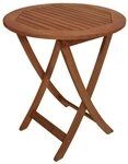 DEGAMO Bistrotisch RIO, 65cm rund, klappbar, Eukalyptus Holz