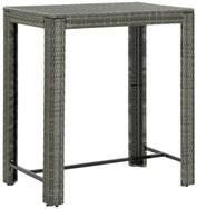 vidaXL Gartentisch Garten-Bartisch Grau 100x60,5x110,5 cm Poly Rattan (1-St)