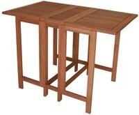 DEGAMO Gartentisch Doppel Klappentisch (1-St), 107x65cm, Eukalyptus, beide