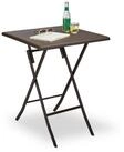 relaxdays Klapptisch Gartentisch klappbar BASTIAN, Braun, Quadratisch