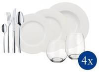 Villeroy & Boch Geschirr-Set Wonderful World White 4 Friends Set 36tlg....