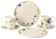 Rosenthal Geschirr-Set Brillance Fleurs des Alpes Set 6tlg., Bone China, Sets