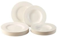 vivo Villeroy & Boch Group Tafelservice Basic White Tafelservice 12er Set (12-tlg), 6