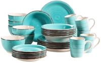 Kombiservice M&Auml;SER "Lumaca", blau (laguna), 30, Geschirr-Sets, Kombiservice