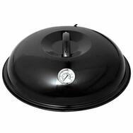 Paella World International Grillplattenaufsatz Backhaube 42cm mit Thermometer,