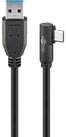 Goobay GOOBAY USB 3.0 Kabel 66502 A/C 90&deg; 1,5m schwarz USB-Kabel