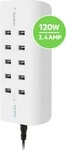 Belkin 10-Port USB-Ladestation,120W, 2,4A pro Port USB-Ladeger&auml;t (2400 mA,...