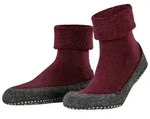 FALKE Socken Cosyshoe Hausschuhe (1-Paar) mit Merinowolle & rutschhemmender Sohle rot
