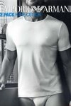 Emporio Armani Unterziehshirt Crew-Neck Pure Cotton (2-St) mit kleinem Logo auf der