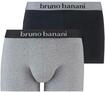 Boxer BRUNO BANANI "Flowing", Herren, Gr. S (4), grau (schwarz, grau, grau, meliert,
