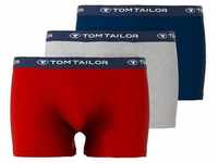 TOM TAILOR Boxershorts Buffer (Packung, 3-St), bunt|rot