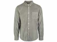 URBAN CLASSICS Langarmhemd Urban Classics Herren Corduroy Shirt (1-tlg), grün