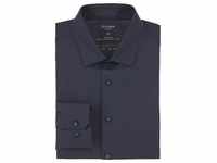 OLYMP Businesshemd No. Six super slim in bequemer Jersey-Qualität, blau