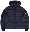Winterjacke ALPHA INDUSTRIES "Hooded Puffer Alpha FD", Herren, Gr. S, blau
