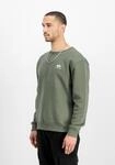 Sweater ALPHA INDUSTRIES "Basic Sweatshirt SL", Herren, Gr. S, gr&uuml;n (schwarz olive),