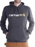 Hoodie CARHARTT "Bekleidung Logo Sweatshirt", Herren, Gr. XXL, grau (dunkelgrau),