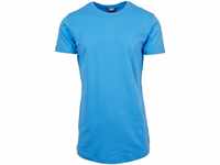 URBAN CLASSICS Kurzarmshirt Urban Classics Herren Shaped Long Tee (1-tlg), blau