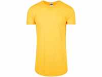 URBAN CLASSICS Kurzarmshirt Urban Classics Herren Shaped Long Tee (1-tlg), gelb