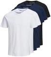 T-Shirt JACK & JONES "T-Shirt JJEORGANIC BASIC TEE O-NECK 5PK 5er Pack", Herren, Gr.