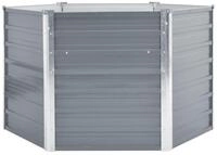 vidaXL Hochbeet, Garten-Hochbeet Verzinkter Stahl 129x129x77 cm Grau