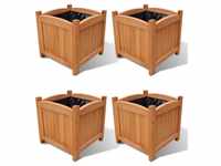 vidaXL Wooden Raised Beds (30 x 30 x30cm) - Set of 4