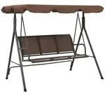 vidaXL Hollywoodschaukel Hollywoodschaukel mit Dach Kaffeebraun, 1 tlg. braun
