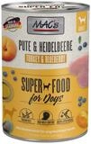MAC'S Pute & Heidelbeeren f&uuml;r Hunde 400 g - 6 St&uuml;ck, Nassfutter f&uuml;r: Hund