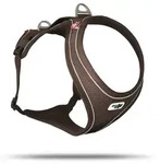 Curli Hunde-Geschirr Belka Comfort Geschirr, 100% Nylon braun XL | 66 cm - 98 cm