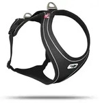 Curli Hunde-Geschirr Belka Comfort Geschirr, 100% Nylon schwarz XL | 66 cm - 98 cm