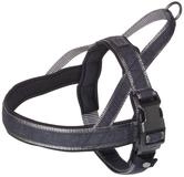 Nobby Hunde-Geschirr Norweger Geschirr Linen Deluxe schwarz/grau