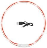 Karlie Leuchthalsband Visio Light LED Schlauchhalsband rot-wei&szlig;