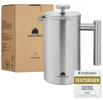 GR&Oslash;NENBERG French Press Kanne 0,35 - 1 Liter l Edelstahl Kaffeebereiter mit Thermo